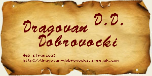 Dragovan Dobrovocki vizit kartica